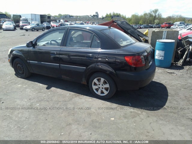 KNADE123566110870 - 2006 KIA RIO BLACK photo 3