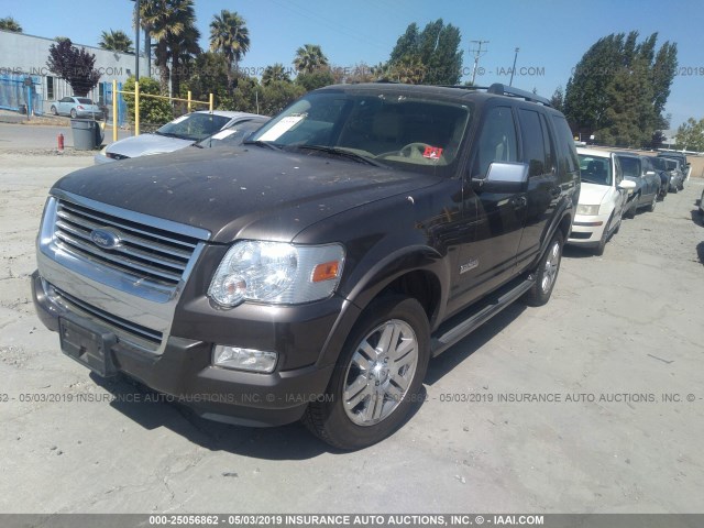 1FMEU75E87UA84638 - 2007 FORD EXPLORER LIMITED BROWN photo 2