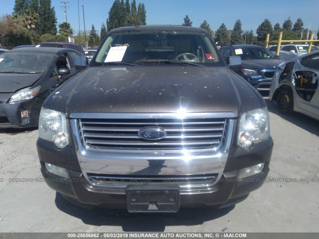 1FMEU75E87UA84638 - 2007 FORD EXPLORER LIMITED BROWN photo 6