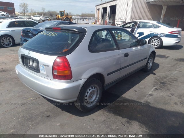 2HGEJ6322WH122299 - 1998 HONDA CIVIC CX SILVER photo 4