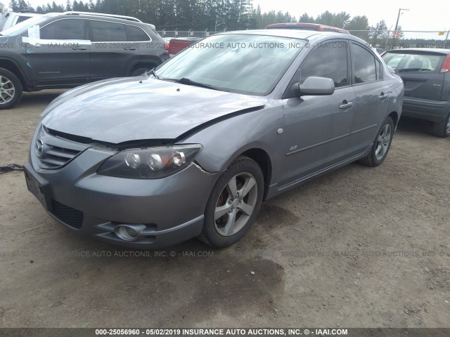 JM1BK323341202665 - 2004 MAZDA 3 S GRAY photo 2