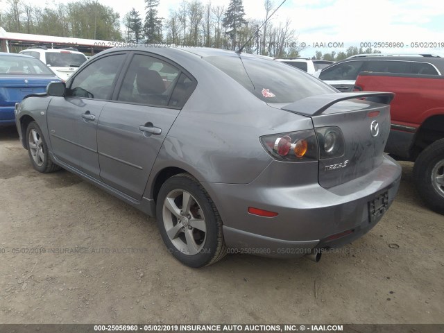 JM1BK323341202665 - 2004 MAZDA 3 S GRAY photo 3