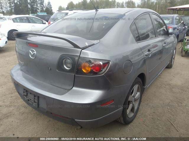 JM1BK323341202665 - 2004 MAZDA 3 S GRAY photo 4