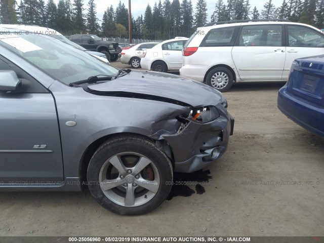 JM1BK323341202665 - 2004 MAZDA 3 S GRAY photo 6