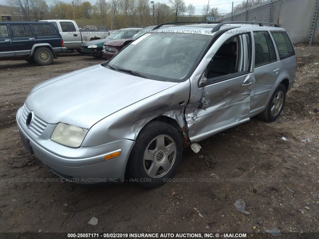 WVWSB61J62W294484 - 2002 VOLKSWAGEN JETTA GLS SILVER photo 2