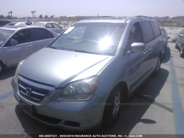 5FNRL38626B077763 - 2006 HONDA ODYSSEY EXL SILVER photo 2