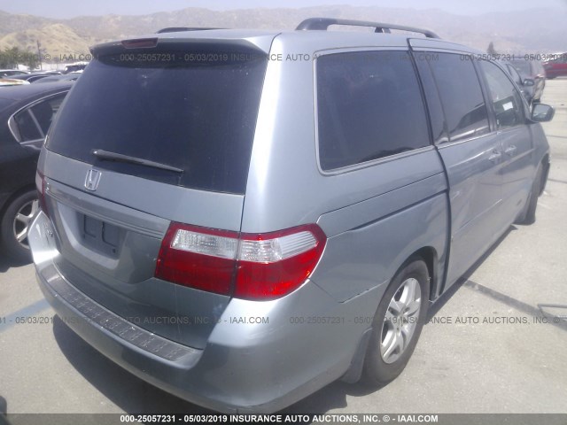 5FNRL38626B077763 - 2006 HONDA ODYSSEY EXL SILVER photo 4