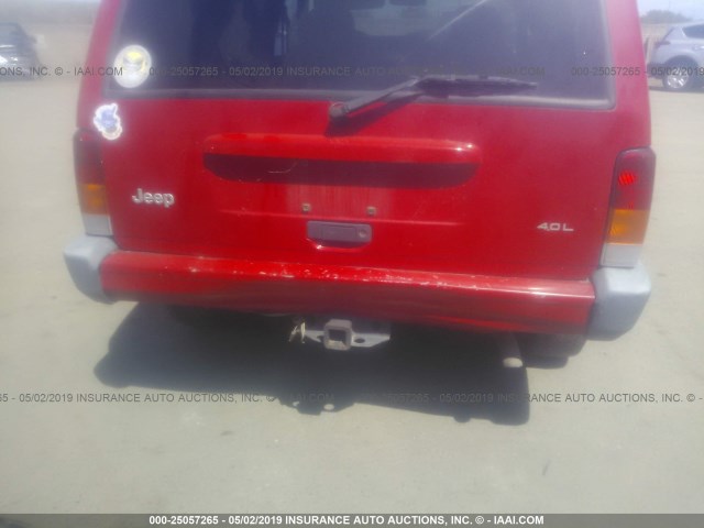 1J4FF68S4XL632813 - 1999 JEEP CHEROKEE SPORT/CLASSIC Czerwony zdjęcie 6