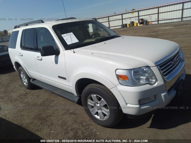 1FMEU73E98UA62278 - 2008 FORD EXPLORER XLT WHITE photo 1