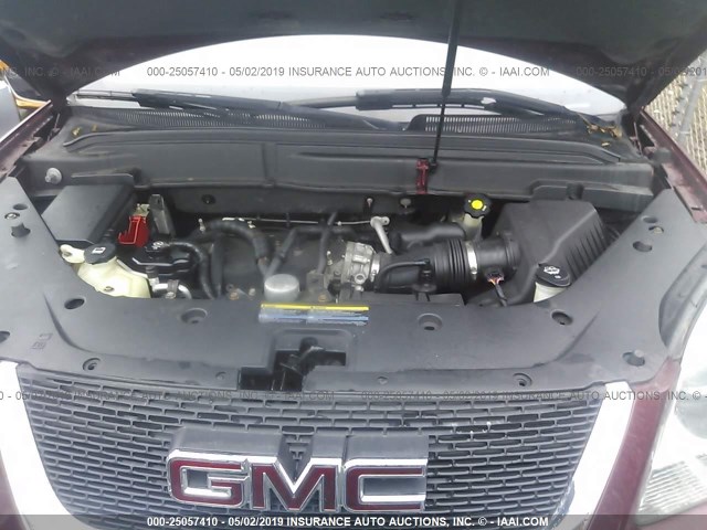 1GKER23D29J107522 - 2009 GMC ACADIA SLT-1 MAROON photo 10