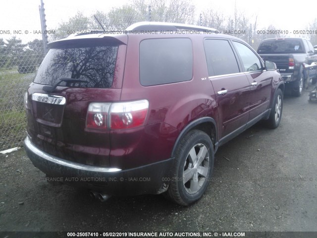 1GKER23D29J107522 - 2009 GMC ACADIA SLT-1 MAROON photo 4