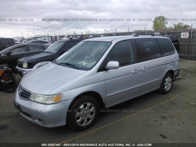 5FNRL18962B035833 - 2002 HONDA ODYSSEY EXL SILVER photo 2