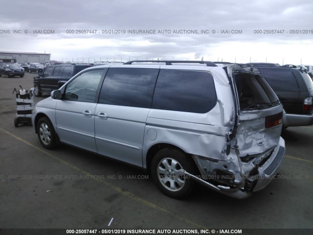 5FNRL18962B035833 - 2002 HONDA ODYSSEY EXL SILVER photo 3