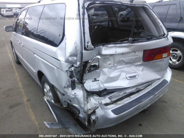 5FNRL18962B035833 - 2002 HONDA ODYSSEY EXL SILVER photo 6