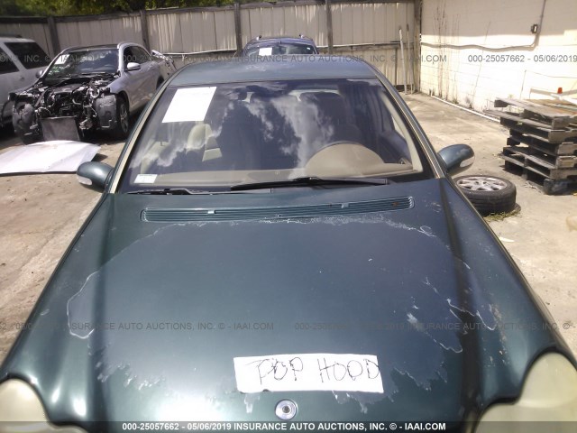 WDBRF61J11F077876 - 2001 MERCEDES-BENZ C 240 GREEN photo 6