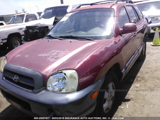 KM8SC13DX5U989957 - 2005 HYUNDAI SANTA FE GLS/LX RED photo 2