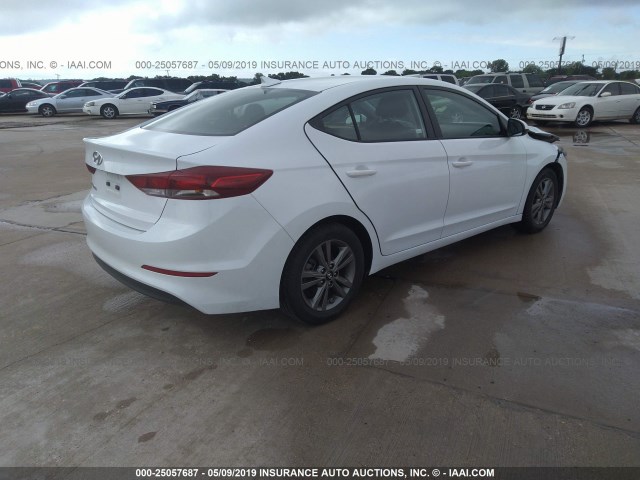 5NPD84LFXJH302515 - 2018 HYUNDAI ELANTRA SEL/VALUE/LIMITED WHITE photo 4