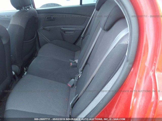 KNADE123876269075 - 2007 KIA RIO LX/SX RED photo 8