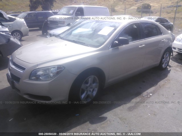 1G1ZB5E03CF109912 - 2012 CHEVROLET MALIBU LS GOLD photo 2