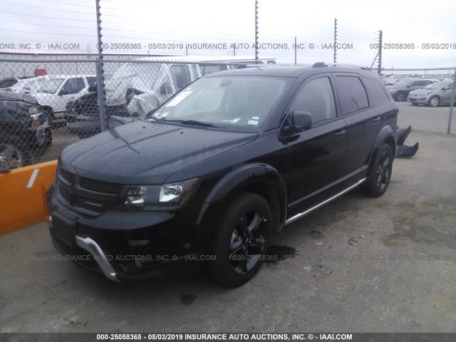 3C4PDCGG4JT513456 - 2018 DODGE JOURNEY CROSSROAD BLACK photo 2