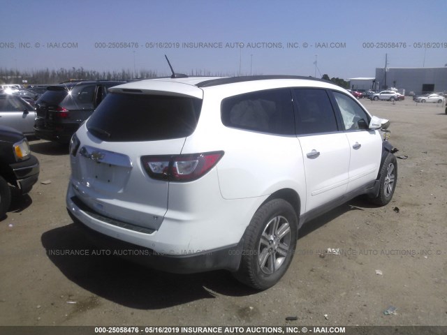 1GNKRGKD3HJ192373 - 2017 CHEVROLET TRAVERSE LT WHITE photo 4