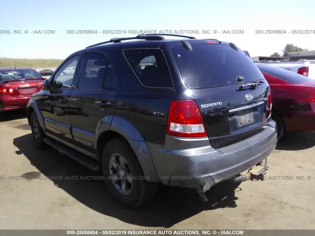 KNDJD733X65571014 - 2006 KIA SORENTO EX/LX BLACK photo 3