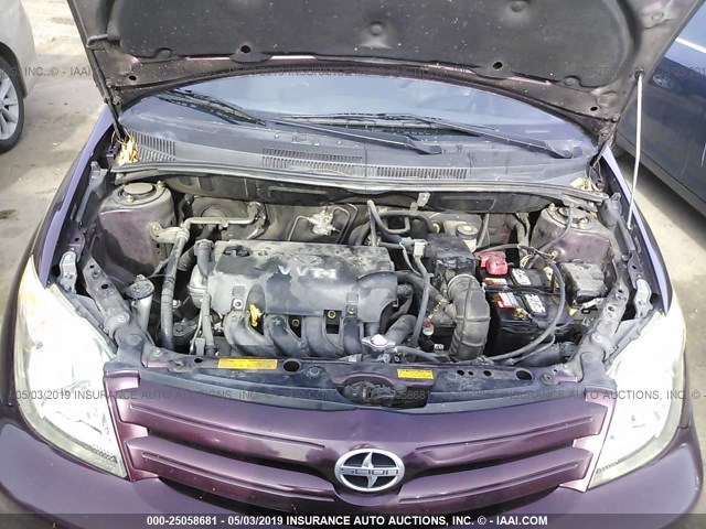 JTKKT624150114687 - 2005 TOYOTA SCION XA PURPLE photo 10