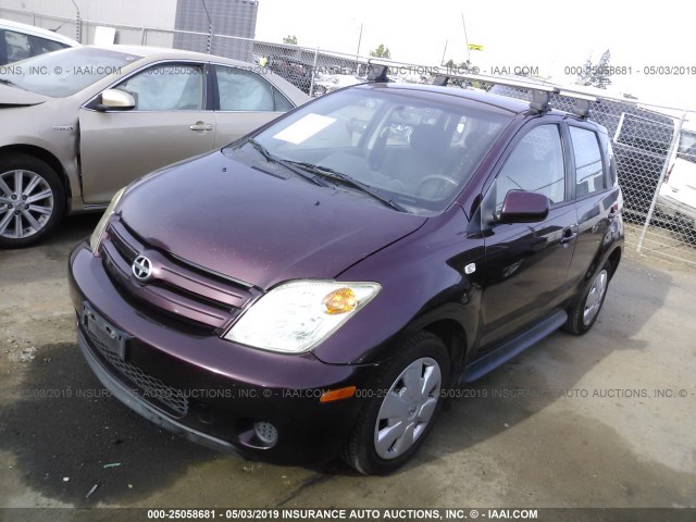 JTKKT624150114687 - 2005 TOYOTA SCION XA PURPLE photo 2