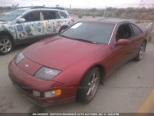 JN1RZ26H7MX503739 - 1991 NISSAN 300ZX 2+2 RED photo 2