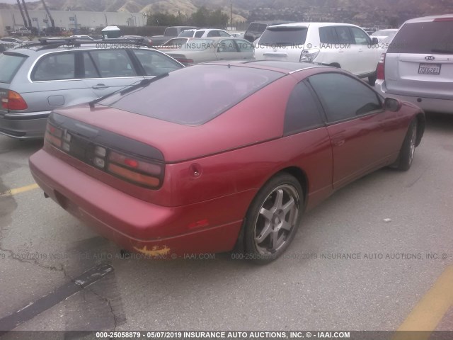 JN1RZ26H7MX503739 - 1991 NISSAN 300ZX 2+2 RED photo 4