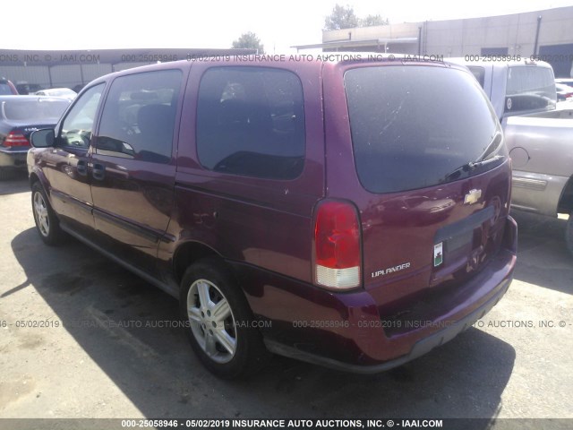 1GNDV03L25D220658 - 2005 CHEVROLET UPLANDER RED photo 3