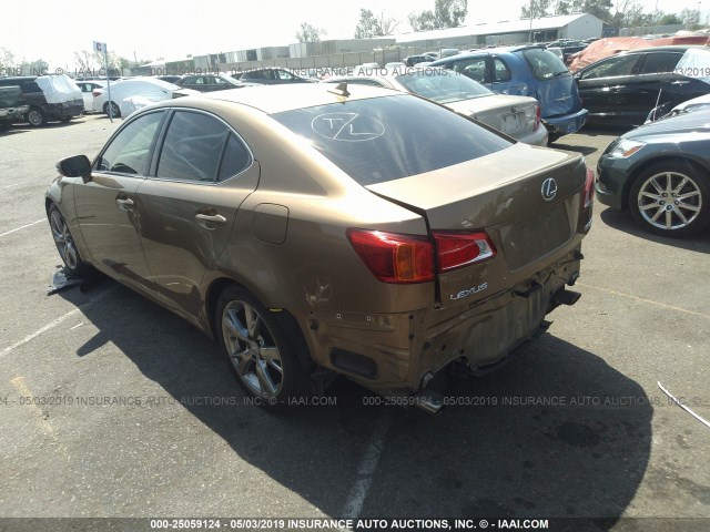 JTHBK262692091816 - 2009 LEXUS IS 250 GOLD photo 3