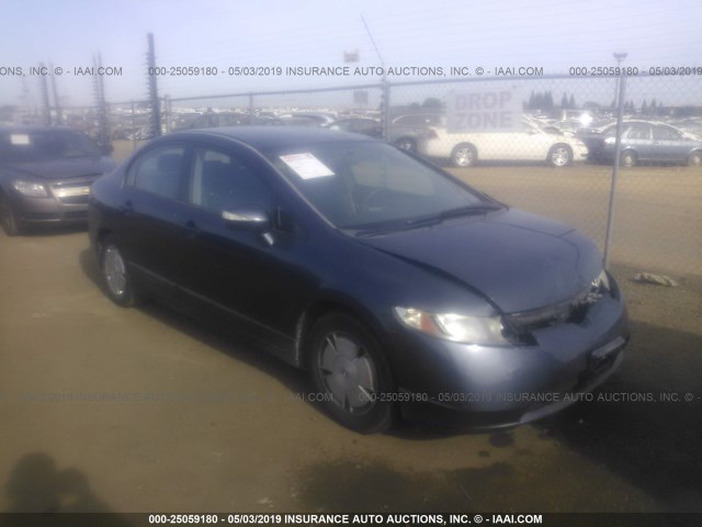 JHMFA36286S000602 - 2006 HONDA CIVIC HYBRID GRAY photo 1