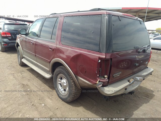 1FMFU18L0YLB57455 - 2000 FORD EXPEDITION EDDIE BAUER MAROON photo 3