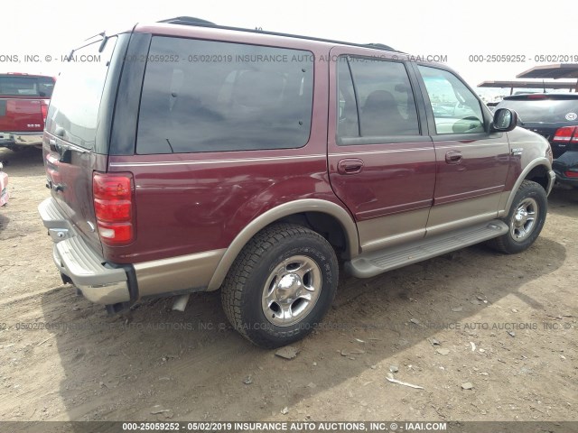 1FMFU18L0YLB57455 - 2000 FORD EXPEDITION EDDIE BAUER MAROON photo 4