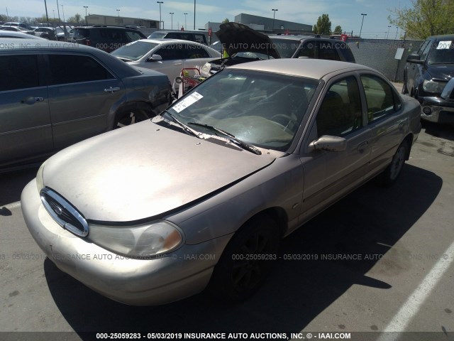 3FALP67L1VM123456 - 1997 FORD CONTOUR SE BEIGE photo 2