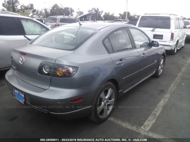 JM1BK323641203292 - 2004 MAZDA 3 S GRAY photo 4