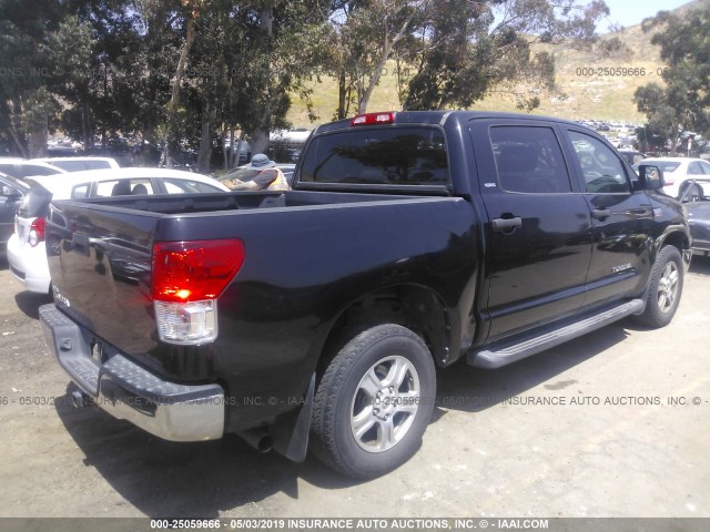 5TFEY5F11BX101294 - 2011 TOYOTA TUNDRA CREWMAX SR5 BLACK photo 4