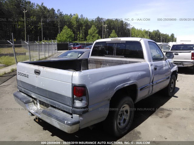 1B7HC16Z6XS138193 - 1999 DODGE RAM 1500 SILVER photo 4