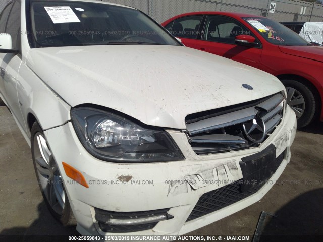 WDDGF4HB3CA658555 - 2012 MERCEDES-BENZ C 250 WHITE photo 6