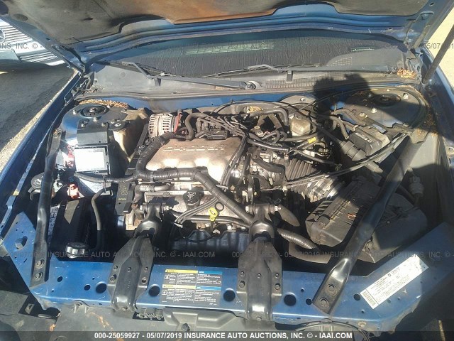 2G1WW12EX59214538 - 2005 CHEVROLET MONTE CARLO LS ლურჯი ფოტო 10