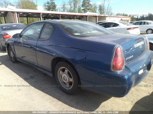 2G1WW12EX59214538 - 2005 CHEVROLET MONTE CARLO LS ლურჯი ფოტო 3