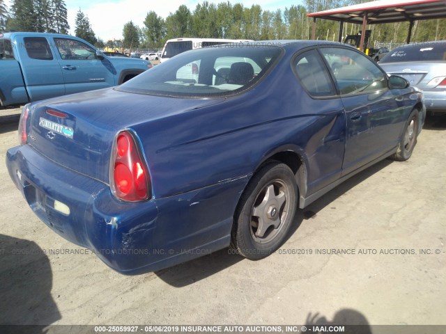 2G1WW12EX59214538 - 2005 CHEVROLET MONTE CARLO LS ლურჯი ფოტო 4