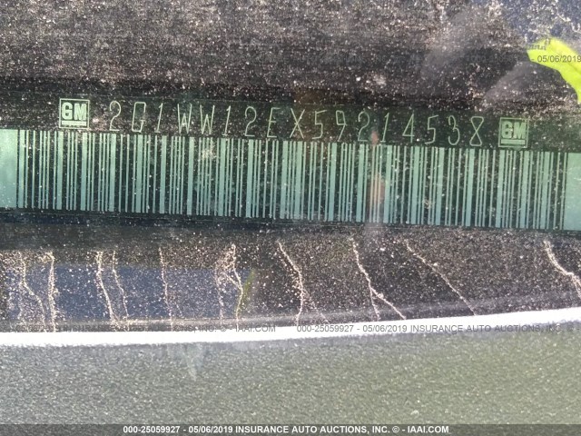 2G1WW12EX59214538 - 2005 CHEVROLET MONTE CARLO LS ლურჯი ფოტო 9