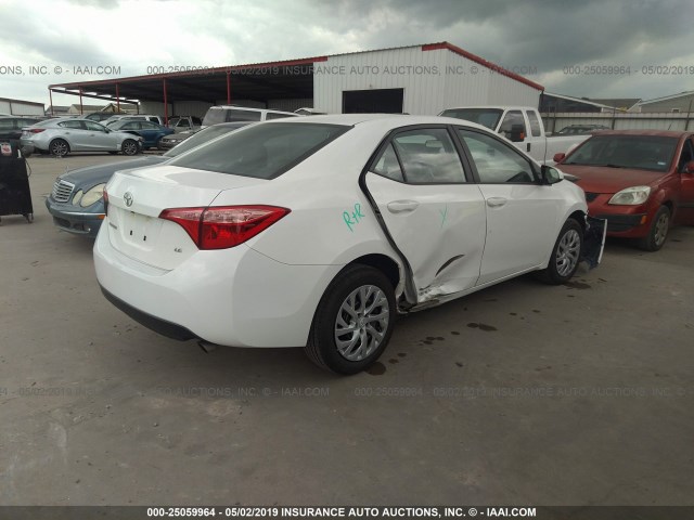 5YFBURHE7KP927247 - 2019 TOYOTA COROLLA L/LE/XLE/SE/XSE WHITE photo 4