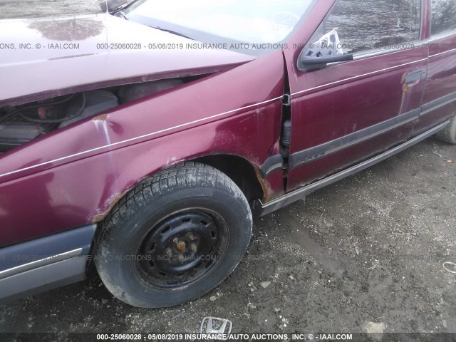 1FACP57U6LG256918 - 1990 FORD TAURUS GL MAROON photo 6