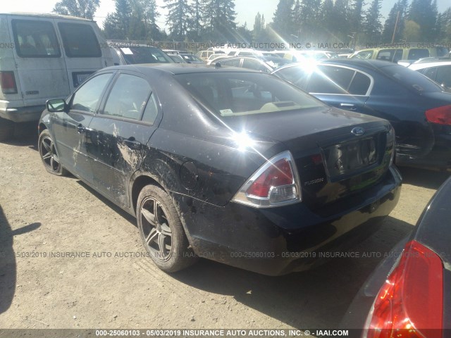 3FAHP06Z78R161385 - 2008 FORD FUSION S BLACK photo 3