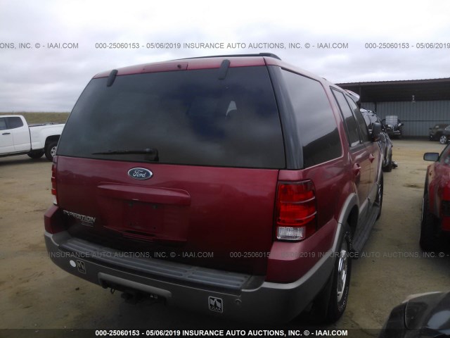 1FMFU18L93LA10432 - 2003 FORD EXPEDITION EDDIE BAUER RED photo 4