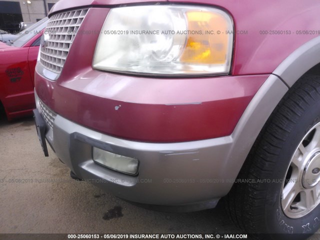 1FMFU18L93LA10432 - 2003 FORD EXPEDITION EDDIE BAUER RED photo 6