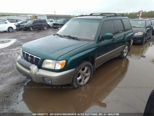 JF1SF655X1H716539 - 2001 SUBARU FORESTER S GREEN photo 2